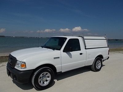 09 ford ranger xl reg cab - clean florida truck - work topper