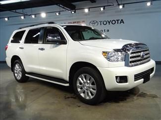 2011 toyota sequoia platinum blizzard pearl nav dvd heated seats 2nd row buckets