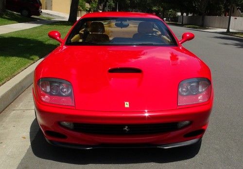 Ferrari 550 maranello serviced daytona seats-sheilds-red brembos- rare red /tan