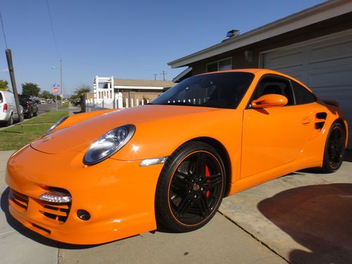 2007 pts orange porsche 911 turbo coupe 2-door 3.6l