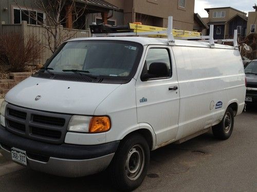 2001 dodge ram van 3500 cng cargo van 4-door white 1-ton 5.2l v8 low miles!