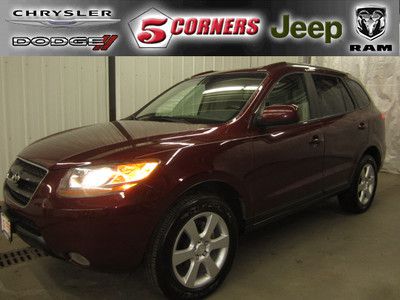 2007 burgundy hyundai santa fe limited