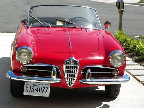 1961 alfa romeo giulietta spider, 101 series, 78,320 miles