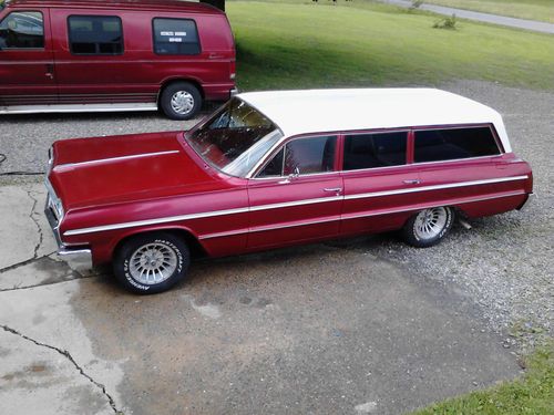 1964 Chevrolet Impala Station Wagon Edelbrock Manifold- Holley air cleaner, image 3