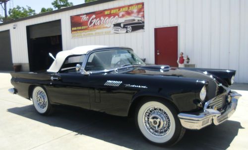 1957 ford thunderbird convertible-rare  d code!  auto-v8-power windows