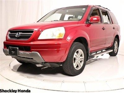 04 honda pilot ex-l 4wd leather v6 3rd row no reserve