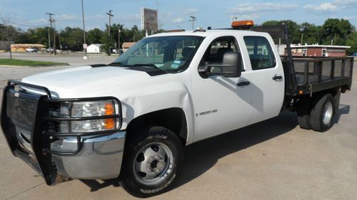 2008 chevrolet silverado 3500 hd crew cab 4x4 flat bed 6.0 l v8 auto no reserve