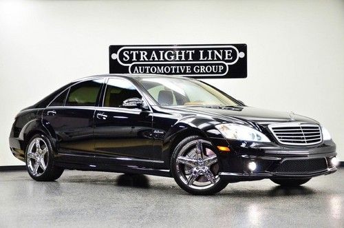2009 mercedes benz s63 amg blk/tan pano roof &amp; chrome wheels