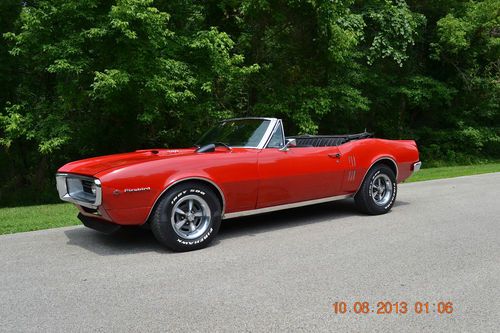 1967 firebird convertible 400 sharp regimental red