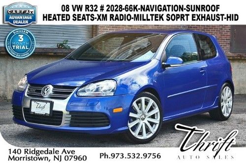 08 vw r32 # 2028-66k-navigation-heated seats-xm radio-milltek soprt exhaust-hid