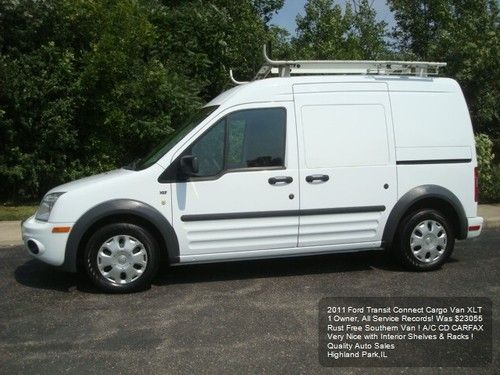 2011 ford transit cargo van 1 owner fleet maintained 26 mpg carfax a/c auto 4cyl