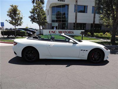 2012 maserati granturismo gran turismo convertible spider 4.7l white on nero