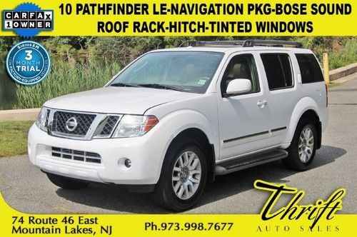 10 pathfinder le-navigation pkg-bose sound-roof rack-hitch-tinted windows