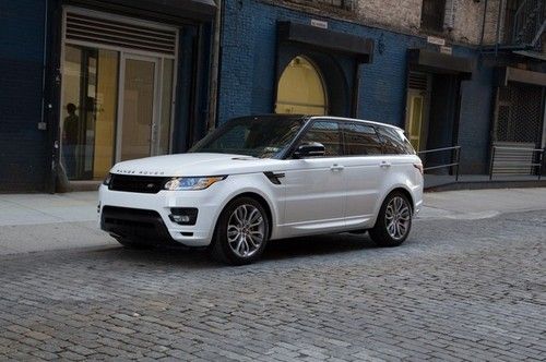 2014 land rover range rover sport v8 autobiography white w/ red interior