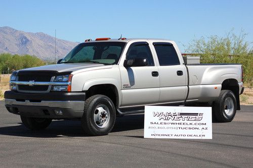 2004 chevy silverado diesel lt duramax 4x4 dually drw 4wd leather loaded see vid