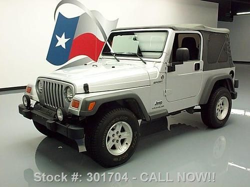 2005 jeep wrangler sport convertible 4x4 6-speed 33k mi texas direct auto