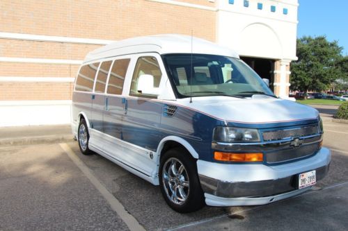 2008 chevy high top conversion custom van leather dvd explorer tv