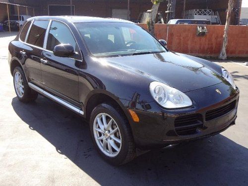 2005 porsche cayenne s damaged runs! rebuilder loaded nice color clean interior