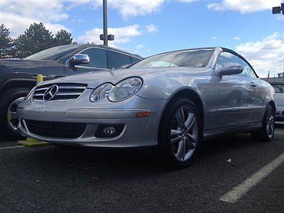 Silver mercedes benz clk 350 cabriolet 3.5 v6 engine premium package heated seat