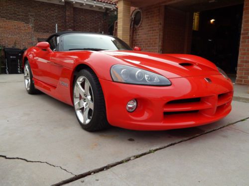 Dodge viper srt10 convertible, red with black interior, low mileage