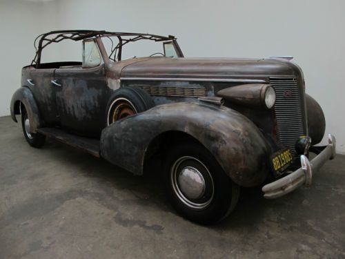 1937 buick roadmaster 4-door cabriolet,original license plates,dual side mounts