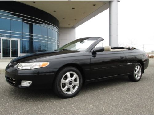 2001 toyota solara convertible sle v6 1 owner loaded low miles black rare find