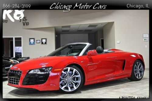 2012 audi r8 5.2l spyder r tronic $182k+msrp carbon sigma interior one owner wow