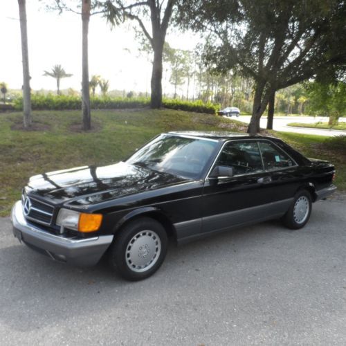 Beautiful black on black mercedes 560 sec with sunroof - very fast &amp; very rare!