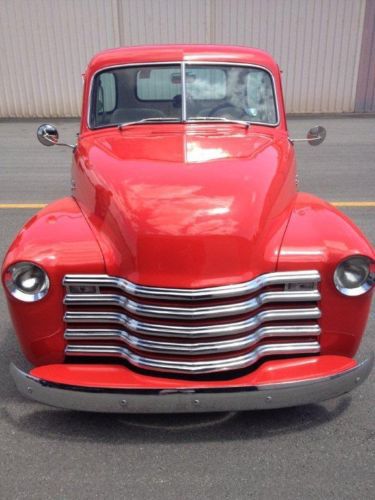 1951 chevrolet 3100 pick up truck ~ red 5 window custom restored