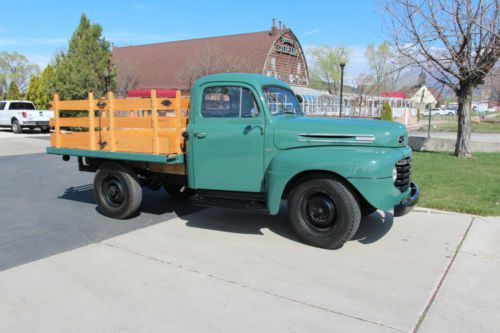 1950 ford f3 stake bed - fresh restoration