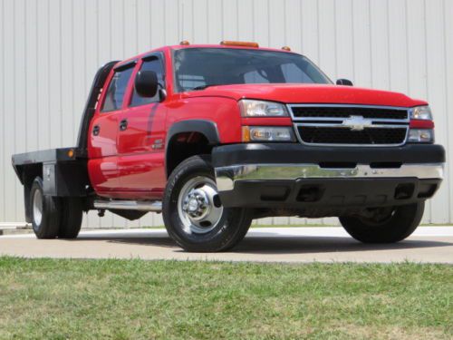 06 k3500 6.6 duramax (lbz) 6spd allison 4x4 flat bed carfax 138k crew texas