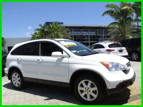 08 tafetta white crv exl 2.4l i4 4wd suv *navigation *rear camera *low miles*fl