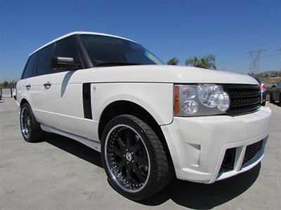 08 range rover supercharged white over finch package nav dvd player asanti wheel
