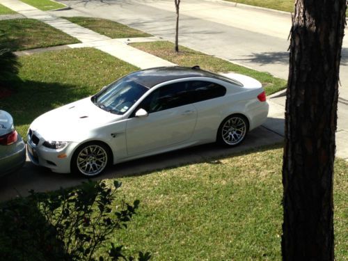 2011 bmw m3, coupe, 19,400 miles, competition package, white, carbon roof