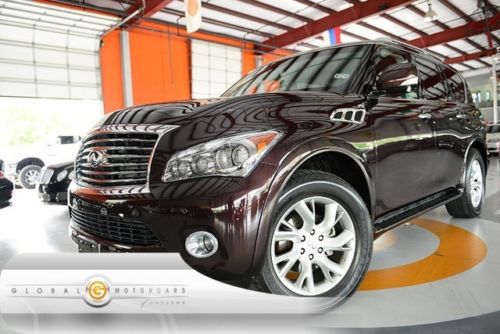 13 infiniti qx56 4wd 21k tech theater bose nav pdc cams keyless dvd split bench