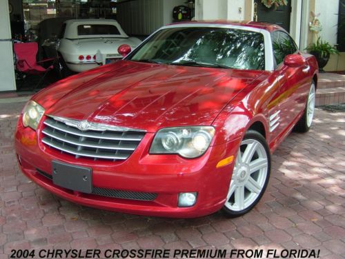 2004 chrysler crossfire primium in firmist red with 2 tone leather from florida!
