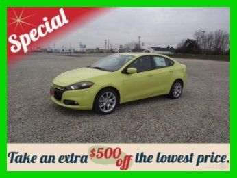 2013 dodge dart sxt rallye citrus green touchscreen 4 door compact car automatic