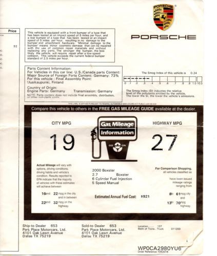 2000 Porsche Boxster Low Mile Cali Car, US $14,500.00, image 17