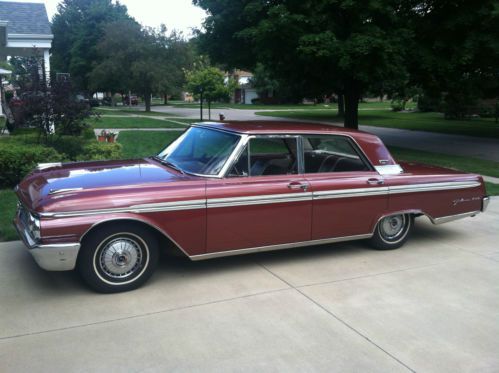 1962 ford galaxie 500 4 door maroon red