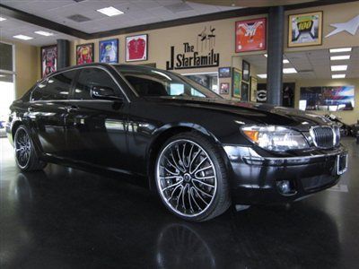 2006 bmw 750li black on black navigation new 22 inch rims