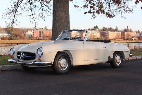 Mercedes 190sl convertible 1962 beige interior black original