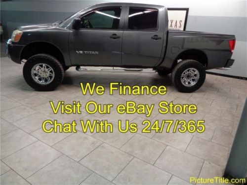 05 titan se 4x4 crew cab lifted chrome wheels we finance texas