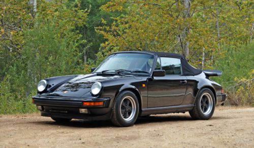 1987 porsche 911 carrera cabriolet: incredible 11k orig miles, 1 owner, euro g50