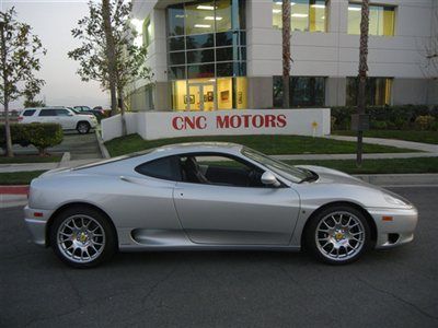 1999 ferrari 360 modena coupe f1 only 5,934 miles / serviced / silver / black