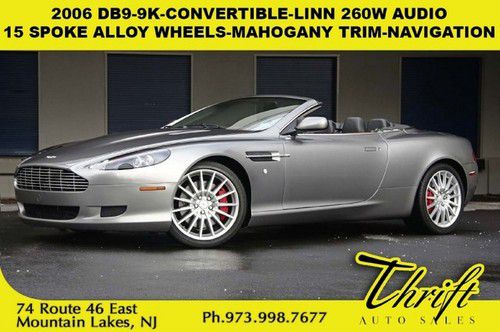 06 db9-9k-convertible-linn 260w audio-15 spoke alloy wheels-mahogany trim-navi