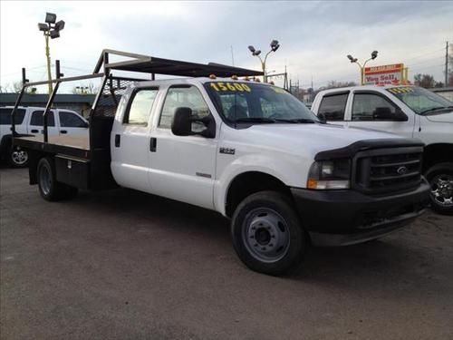 2003 ford super duty f550 not f450 4wd crew cab flat bed drw diesel 4x4