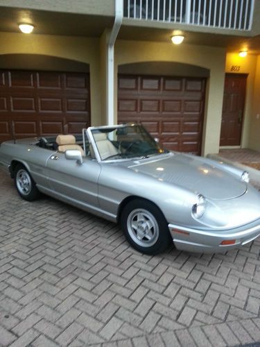 1991 alfa romeo spider 78k miles rare grigio/tan