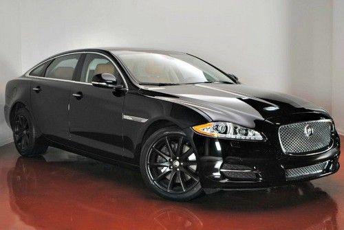 11 jaguar xjl black on truffle-cashew leather naviagtion fully serviced