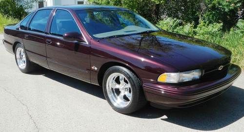 1996 chevrolet impala ss (super sport) black cherry, original owner, unrestored