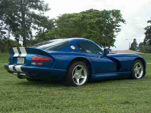 Dodge Viper GTS 1997 Blue with White Stripes, US $38,500.00, image 4